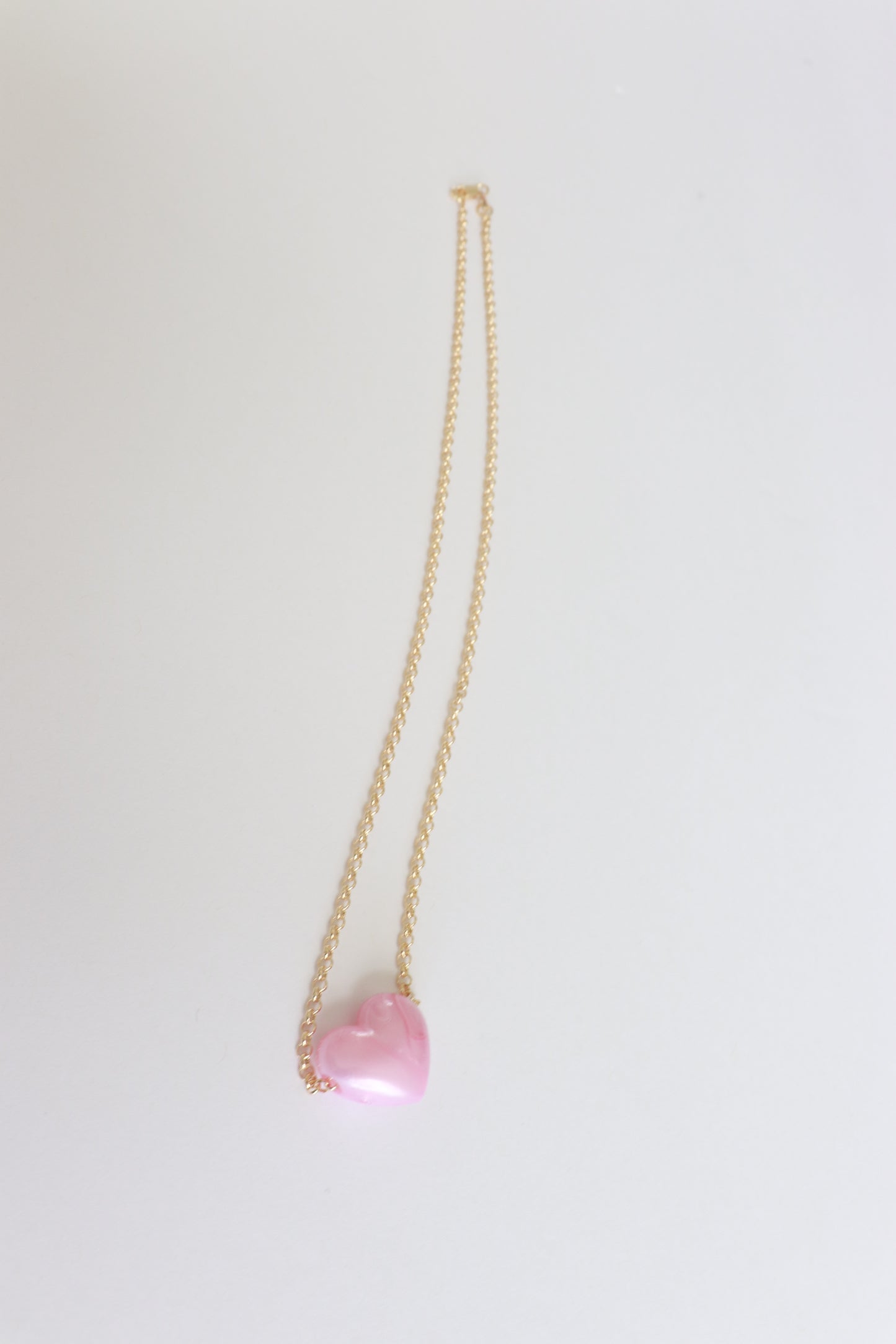 Bubblegum Resin Heart Necklace
