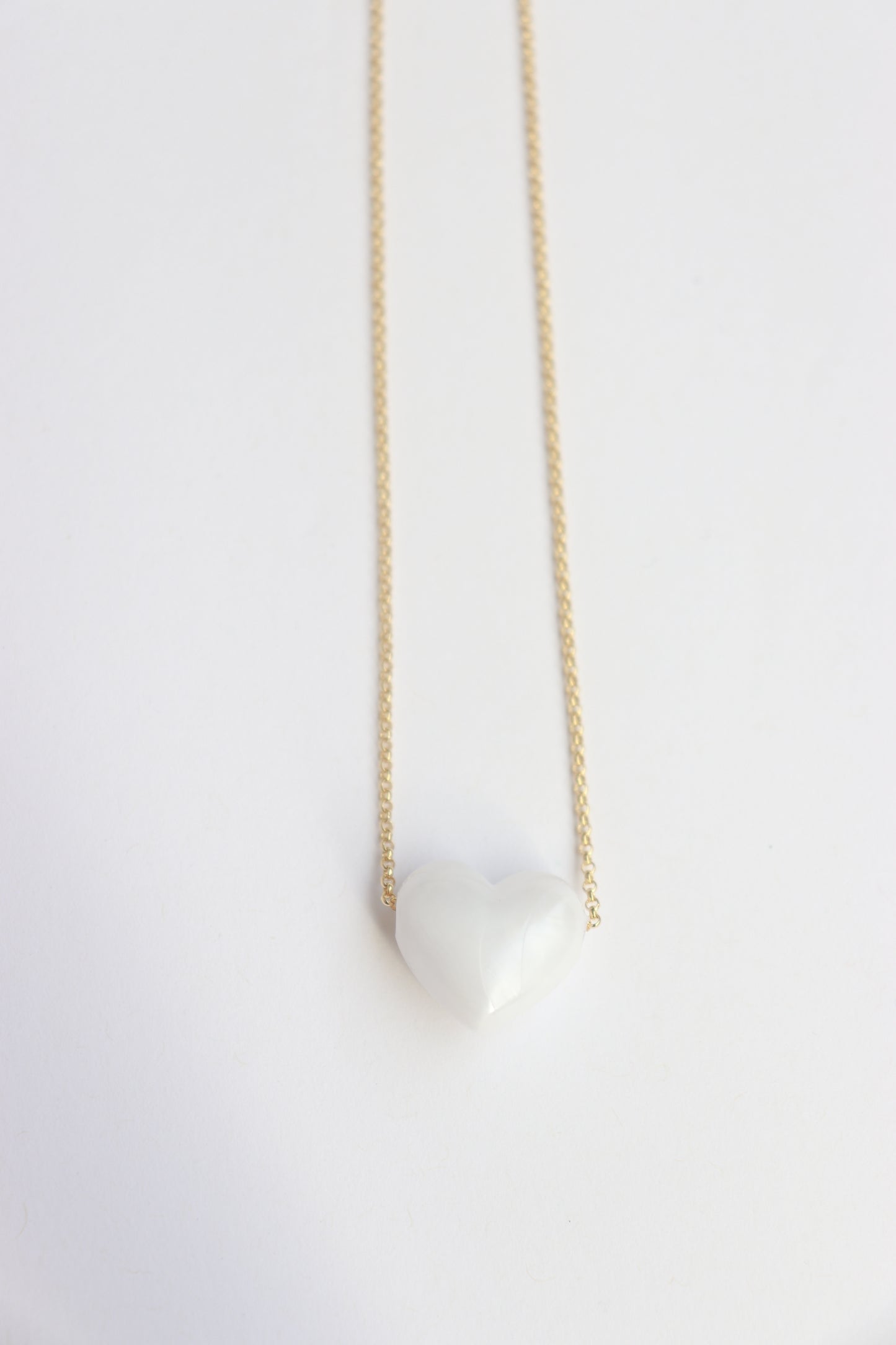 Pearl Resin Heart Necklace