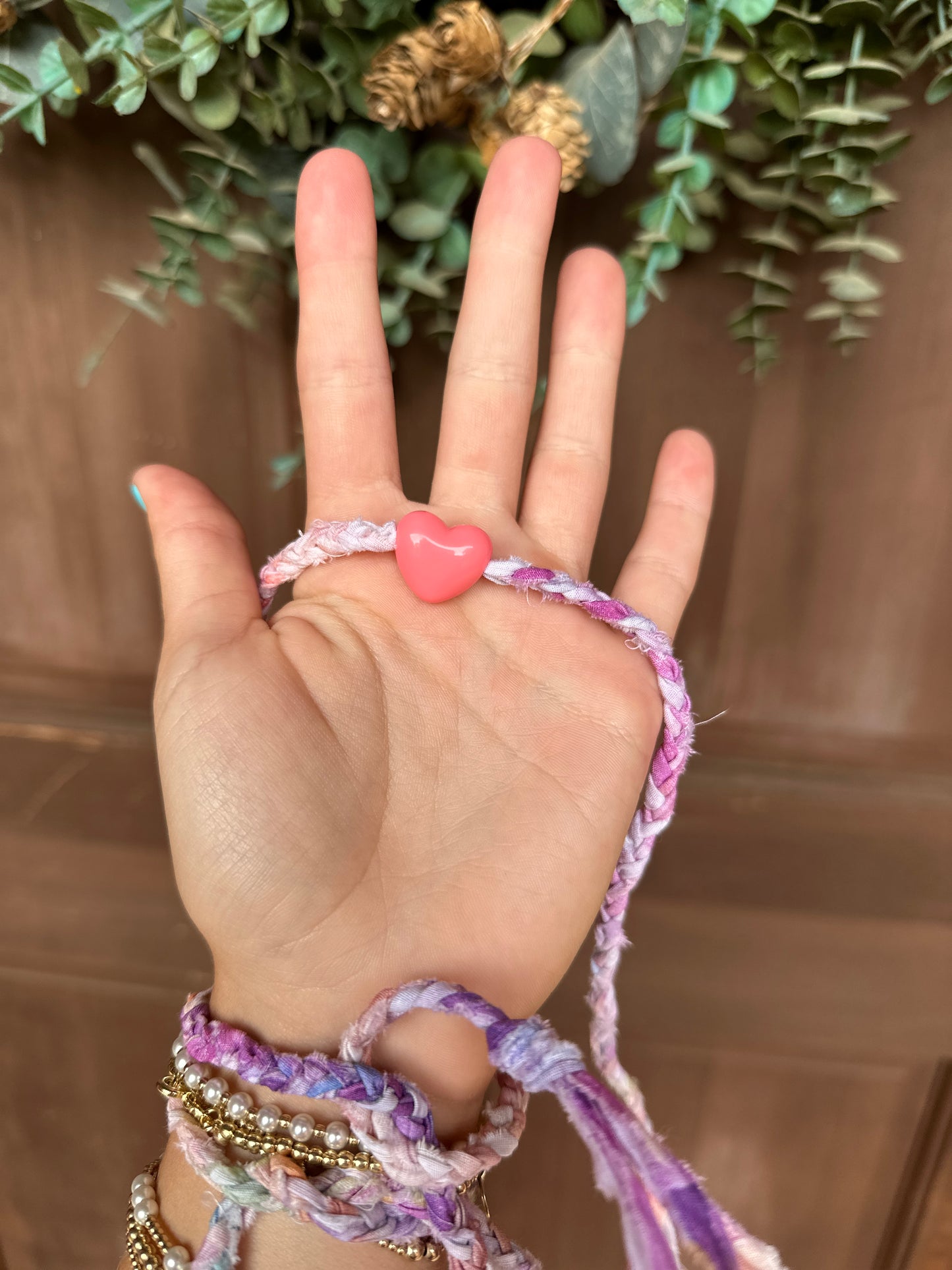 Coral Heart Bracelet