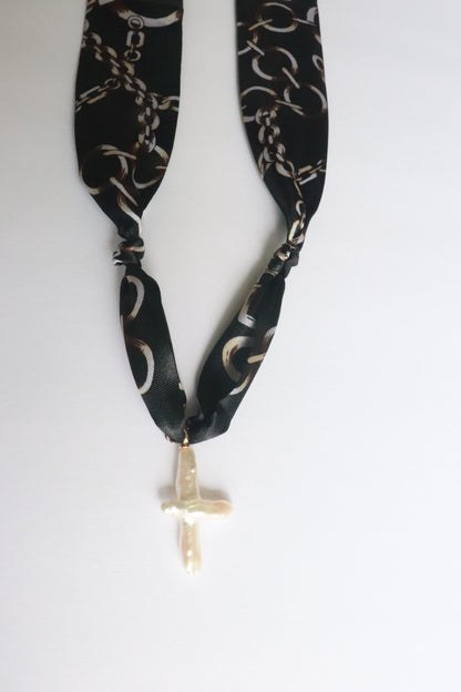 Pearl Cross Necklace