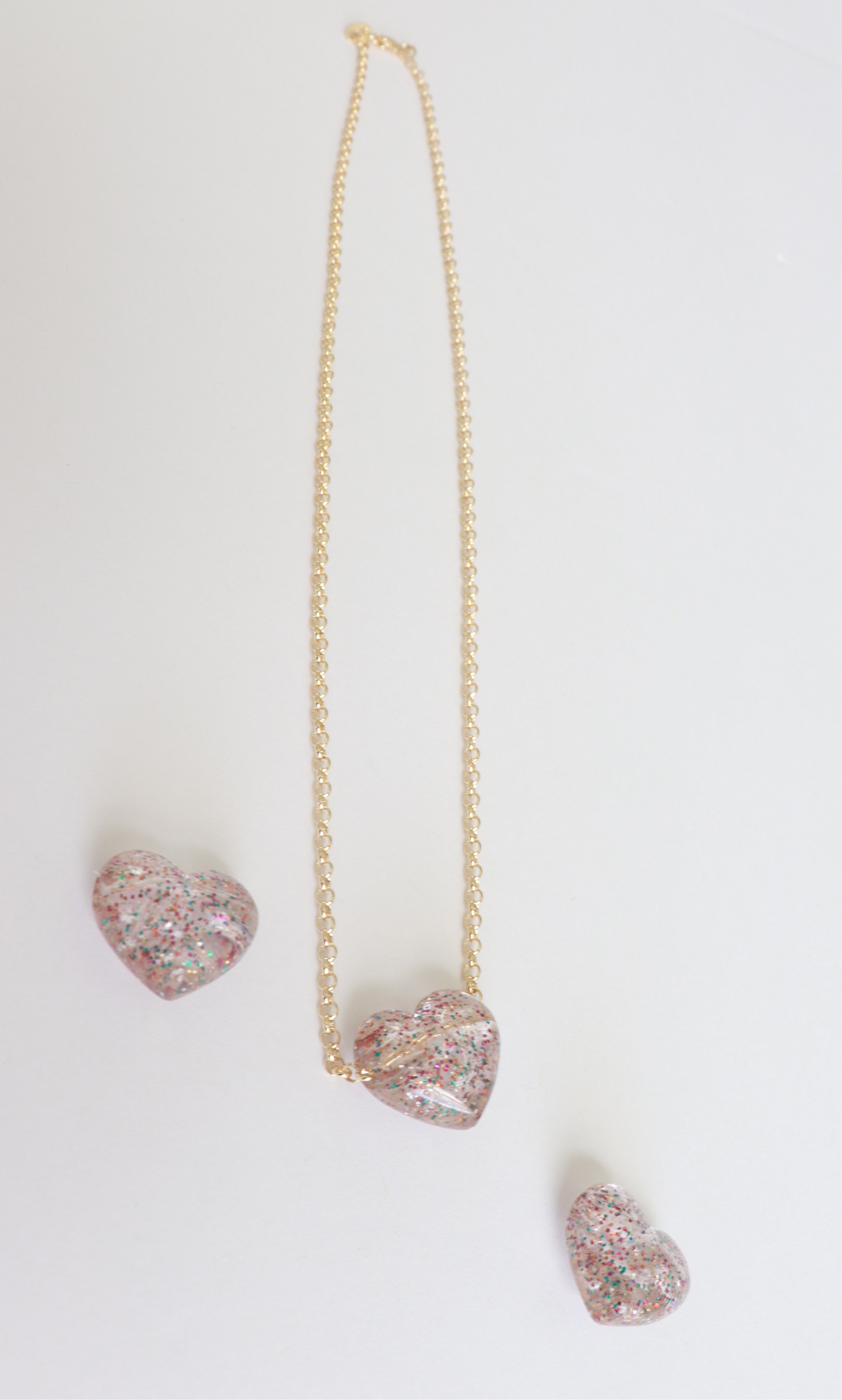 Multi Resin Heart Necklace