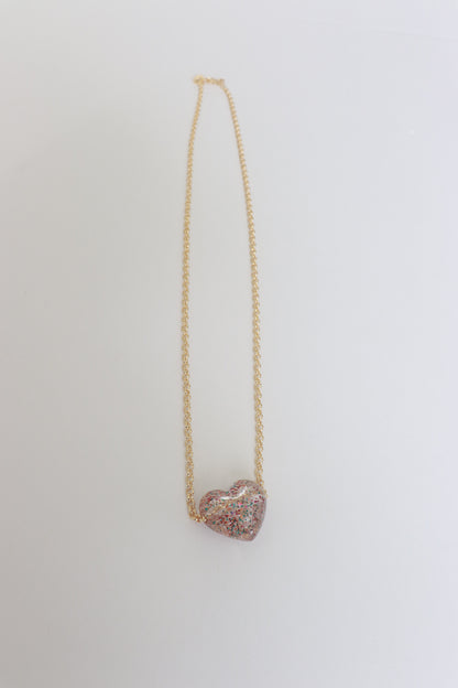 Multi Resin Heart Necklace