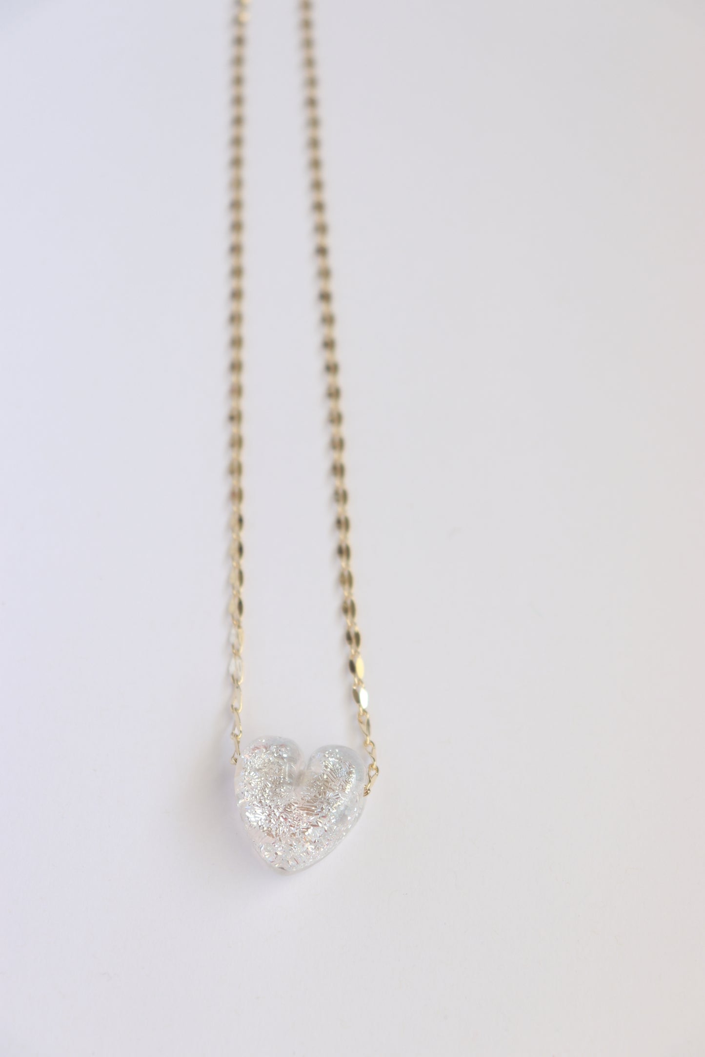 Shimmer Glass Heart Necklace