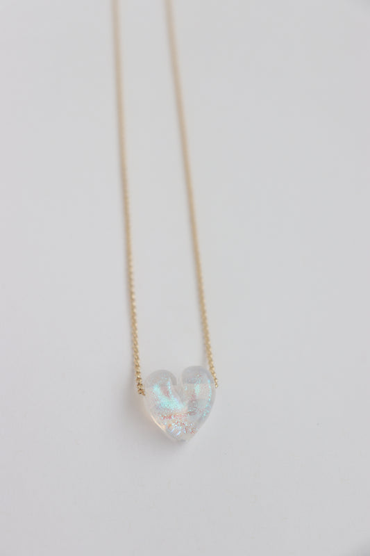 Mini Glass Heart Necklace