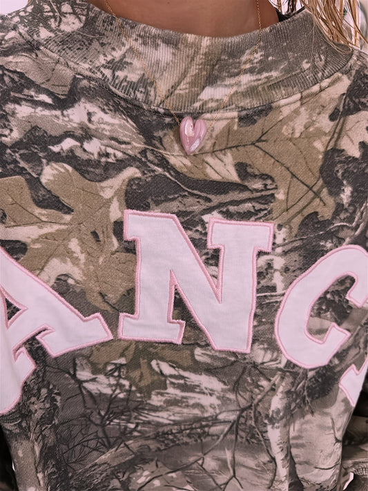 Pink Glass Heart Necklace