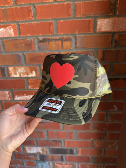 Camo Heart Trucker