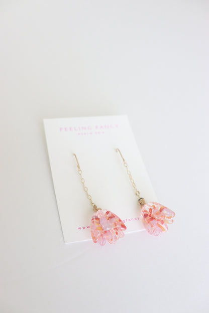Orange Bellflower Earrings