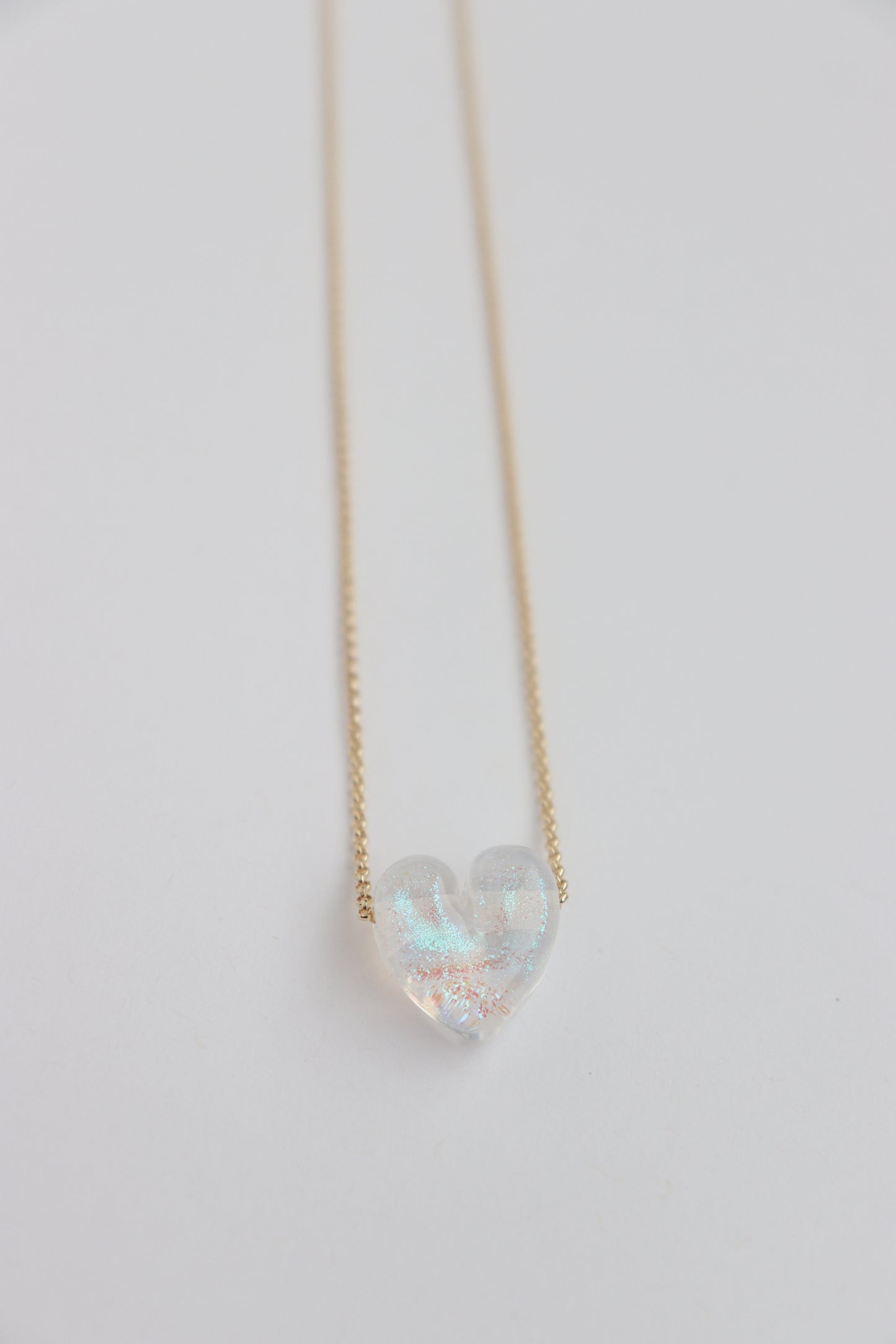 Mini Glass Heart Necklace