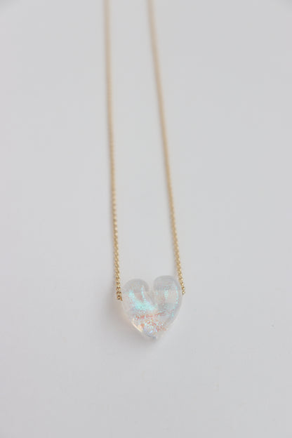 Mini Glass Heart Necklace