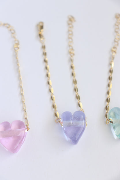 Glass Heart Bracelet